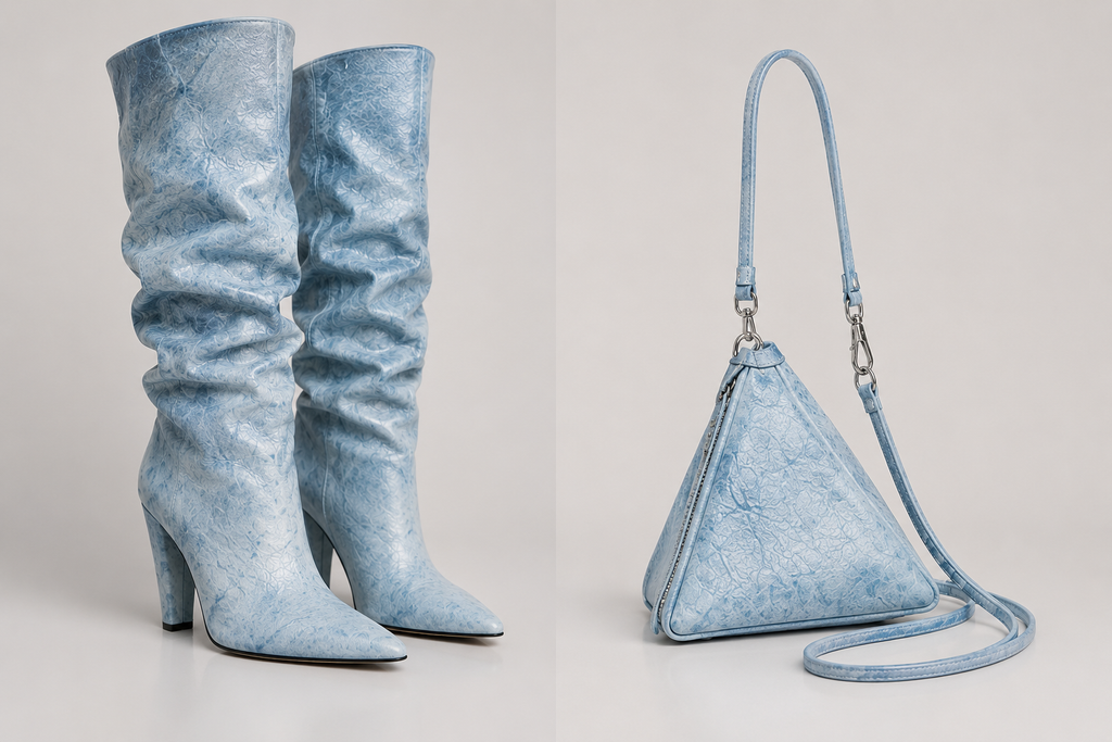 Algae Leather Triangle Mini Handbag
