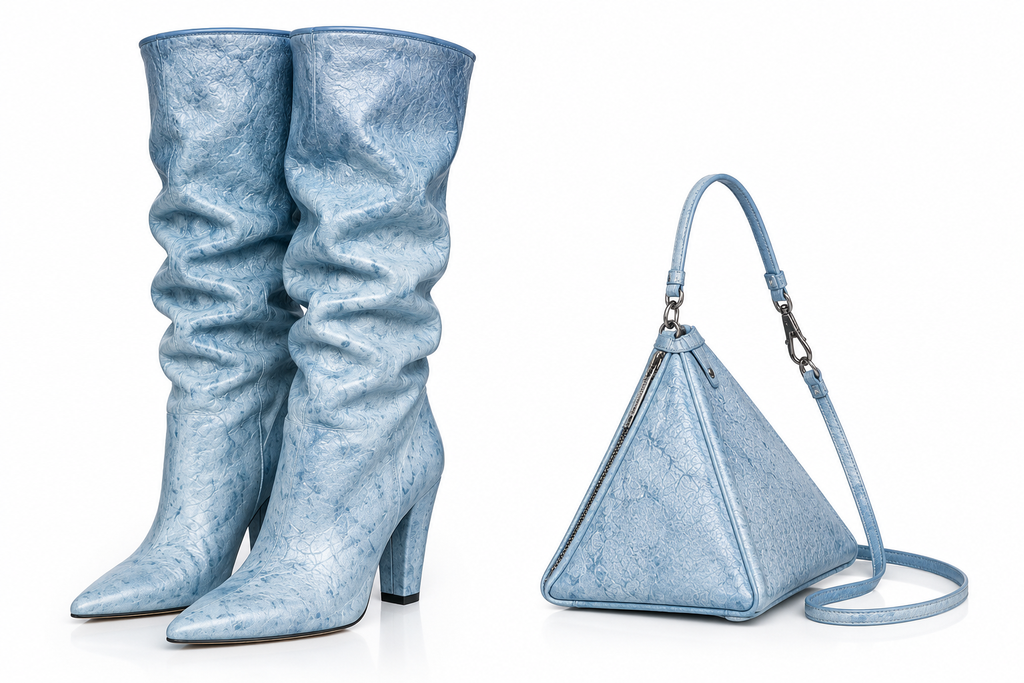 Algae Leather Triangle Mini Handbag